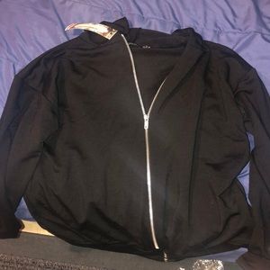 Black Zip Up Gym hoodie